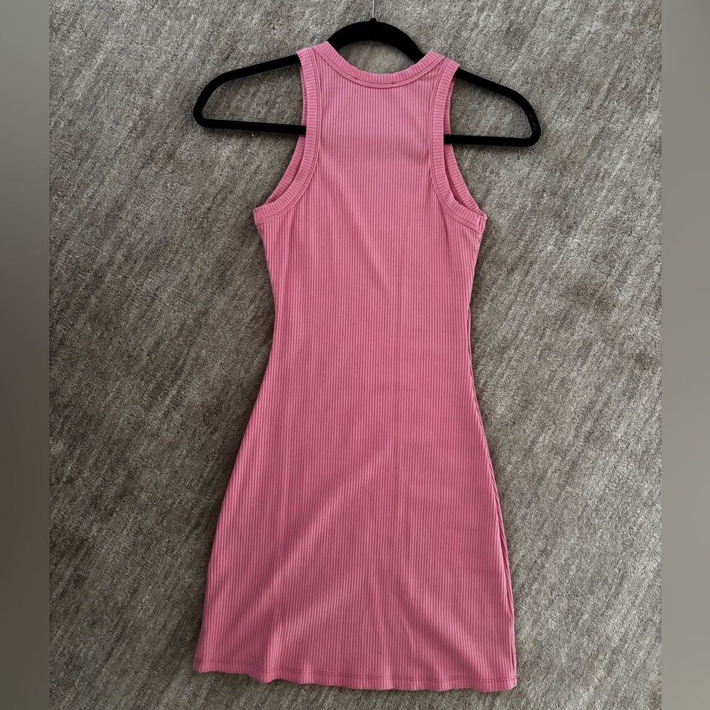 Reformation Pink Knit Rib Mini Dress - Picture 2 of 4